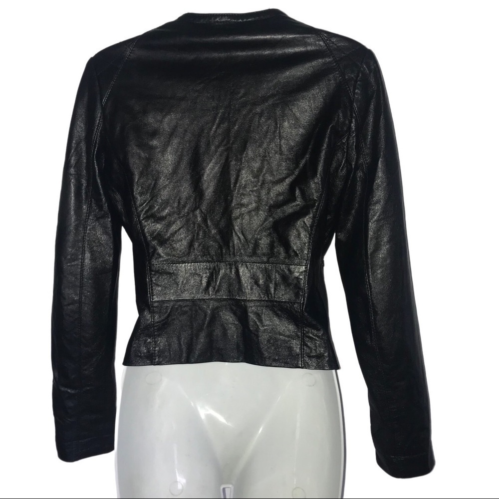 Donna-di-Eleganza Zip Front Printed Leather Jacket - Picture 9 of 12